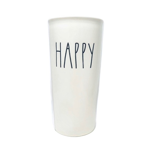 Rae Dunn | By Magenta HAPPY Large Letter Ceramic Traveler Tumbler Mug with Lid - Picture 1 of 9